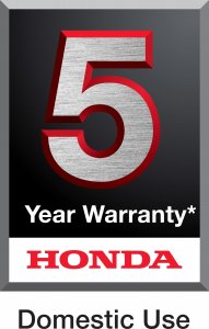 Honda warranty logo 5 year domestic use*
